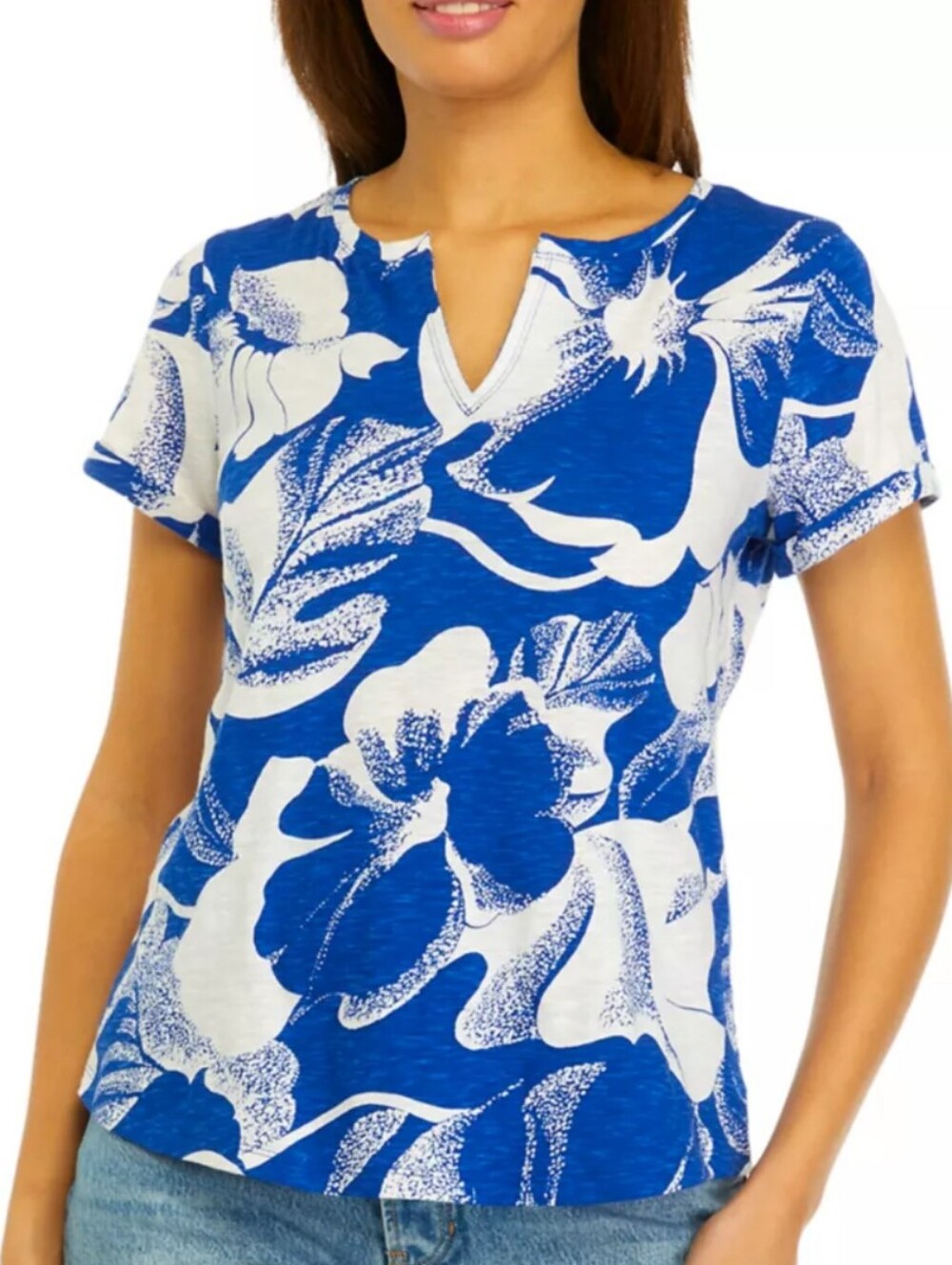 Wonderly  Floral V-Neck Top #3590